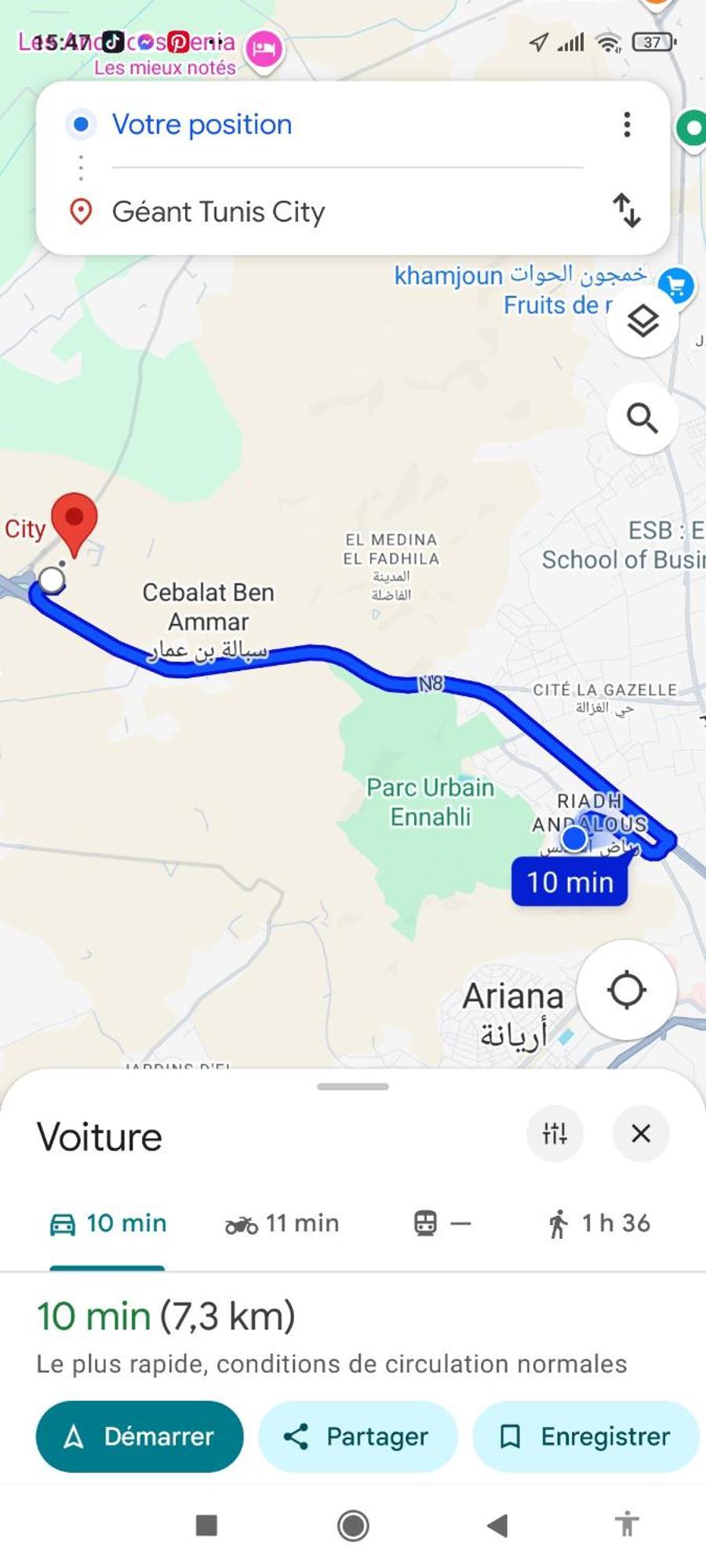 Etage De Villa Avec Jardin, Pres De L'Aireport Et Parking Prive Ariana Exteriör bild